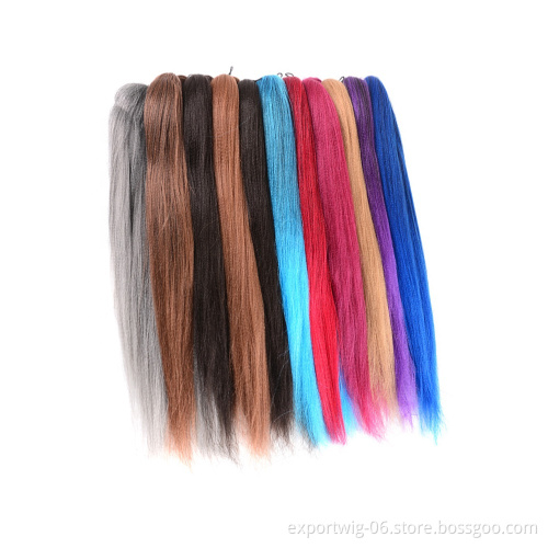 pre braided hair extensions easy wearing multi color Marley braiding Hair in stock wholesale prestretched braiding hair
